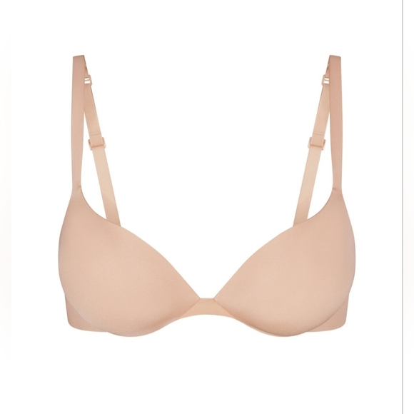 SKIMS Ultimate Plunge Push Up Bra In Mica - Picture 4 of 10